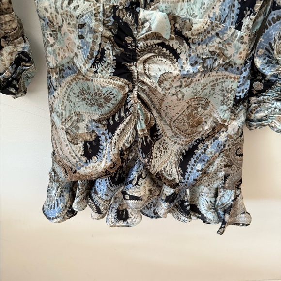 Zara Multi Color Ruffled Sheath Dress - Picture 3 of 5